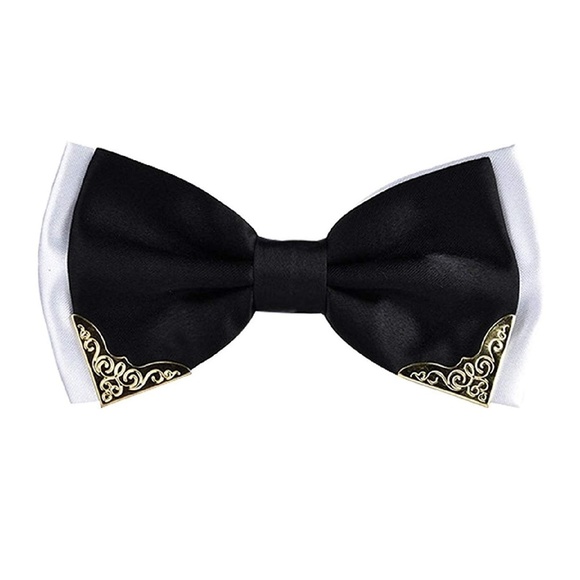 Unbranded Other - Mens Microfiber Metal Tipped Pre Tied Bow tie